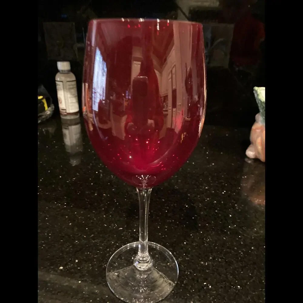 ✨Replacement  Approx. 9” TallCONTEMPORARY RED WINE STEMWARE GLASSES